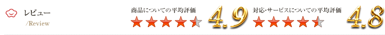 商品についてのレビュー